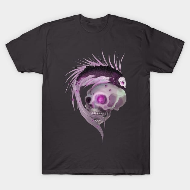 Purple death fish T-Shirt by TheNeutralDragon